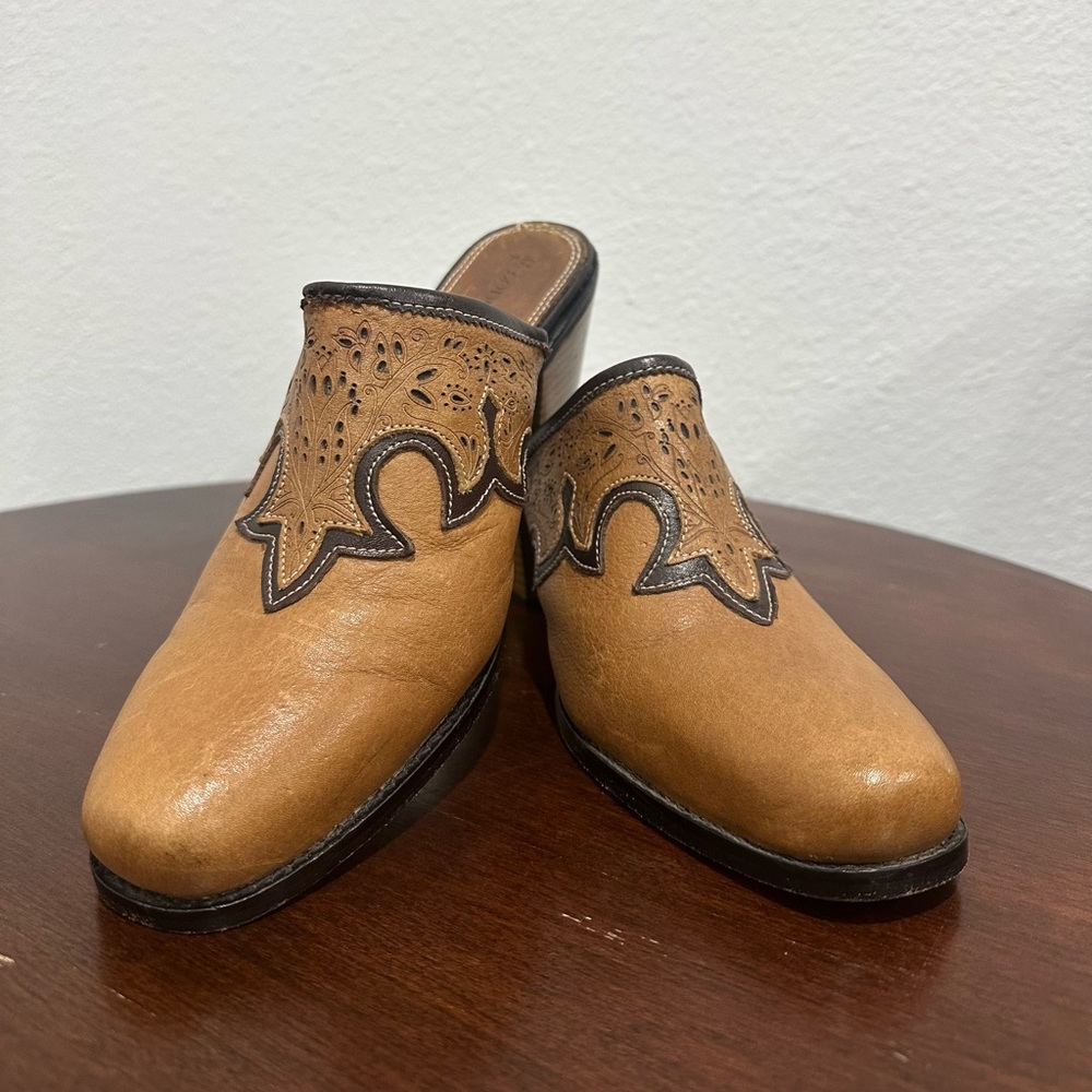 Elegant Tan Leather Ankle Booties
